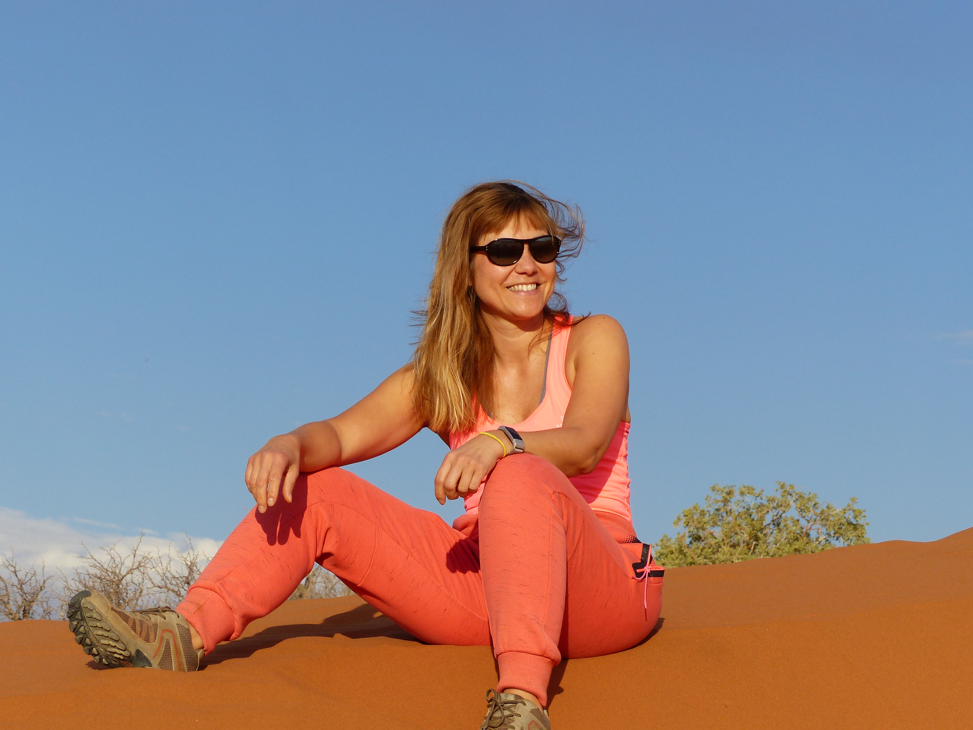 Sandrine during her travels